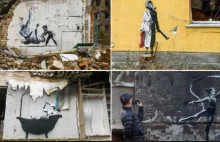 Banksy w zrujnowanych ukraińskich miastach. Artysta potwierdził stworzenie...