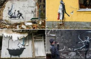 Banksy w zrujnowanych ukraińskich miastach. Artysta potwierdził stworzenie...