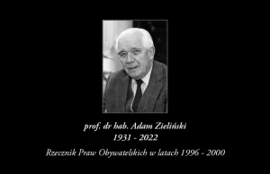 Nie żyje prof. Adam Zieliński. Jeden z najwybitniejszych polskich...
