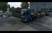 Ciężki sprzęt!Przewóz wózków widłowych.Młody kierowca ciężarówki.Ets2.Logitech