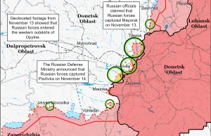 Ocena wojny na Ukrainie, codzienny przetłumaczony raport ISW. 17 listopad 2022.