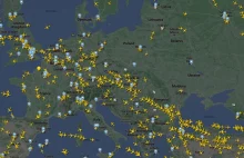 Pusta przestrzeń lotnicza na Flight Radarze – norma czy wina ostatnich wydarzeń?
