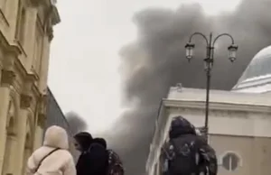 Duży pożar w centrum Moskwy