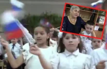 Mocne wideo z Rosji. Zapłakane dzieci i rosyjskie flagi
