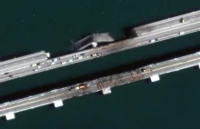 Most Krymski wciąż zniszczony. Wagony przewożone są... statkami
