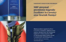 NBP otrzymał prestiżowe nagrody: Excellence in Currency oraz Strażnik Pamięci