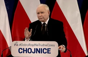 Chojnice. Przerwane przemówienie Kaczyńskiego. Kłótnia zwolenników i przeciwn.