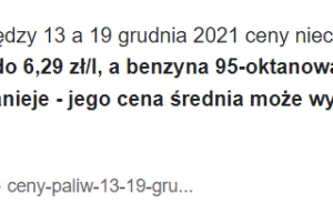 Jakie były ceny paliw około 20 grudnia 2021? Obajtek Kręci kierowcom wory.