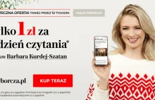 Barbara Kurdej-Szatan reklamuje Gazetę Wyborczą