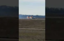 Pilot ruskiego miru trenuje awaryjne lądowanie na Su-25 Niestety bez happy endu