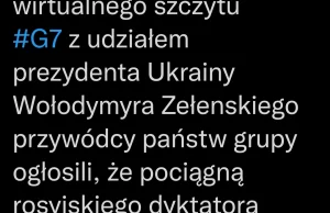 Przywódcy państw G7 chcą ukarać Putina za atak na Ukrainę