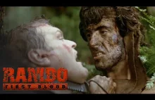 Rambo poluje na policjantów w lesie - Rambo: pierwsza krew