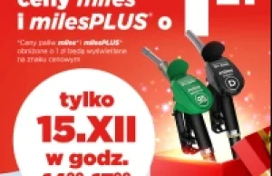 Wszystkie paliwa miles tańsze o 1 zł - Circle K