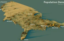 Mapy 3D: największe na świecie centra gęstości zaludnienia
