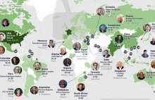 Mapowanie najbogatszych miliarderów w każdym kraju