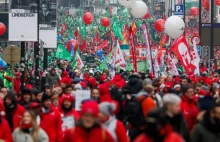 "Zamrozić ceny, nie ludzi". Wielki protest pracowników w Brukseli