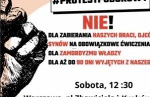 Kamerka z rynku w Krakowie do śledzenia frekwencji protestu.