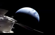 Time-lapse ze zbliżania się statku kosmicznego Oriona w kierunku Ziemi