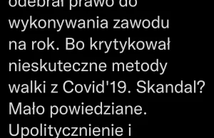 Lekarz Zbigniew Martyka ma zawieszone prawo do wykonywania zawodu na rok