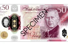 Bank Anglii pokazał banknoty z wizerunkiem króla Karola III