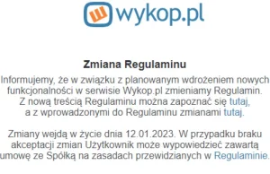 Aktualizacja regulaminu Wykopu...