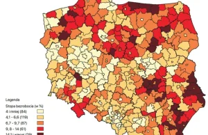 Niemal co czwarty powiat w Polsce zmaga się z dwucyfrowym bezrobociem