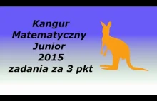 Kangur matematyczny Junior 2015, zadania za 3 pkt