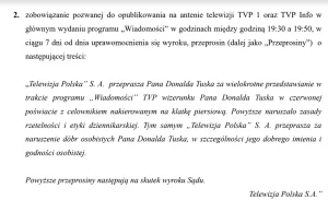 Donald Tusk pozwał TVP