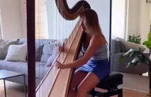 Covering Blue - Eiffel 65 na harfie