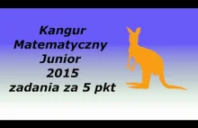 Kangur Matematyczny Junior 2015, zadania za 5 pkt, część l