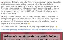 Orban zwolni z podatku dochodowego kobiety które urodzą dziecko przed 30 tką.