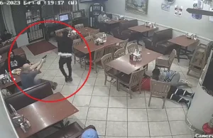 Napadł na restaurację. Klient strzelił mu w plecy, a później dobił [WIDEO]