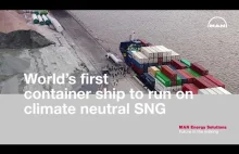 Pierwszy na świecie kontenerowiec będący neutralnym dla klimatu zasilany SNG