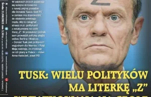 Donald Tusk pozywa Gazetę Polską za okładkę pokazującą go z literą "Z" na czole