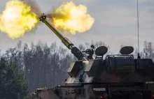 Polski AHS Krab trafiony rosyjską amunicją krążącą.
