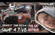 RESTOMOD Chevrolet 3100 z 1953 roku na ramie i mechanice z Dodge Durango 4,7 V8.