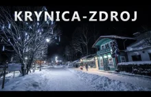 BEAUTIFUL WINTER IN KRYNICA-ZDROJ | Poland in night 2021 4K