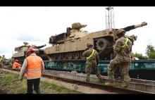 Rosja zirytowana: USA wysyłają ponad 1200 pojazdów i czołgi M1 Abrams