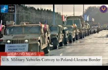 U.S. Military Vehicles Convoy to Poland-Ukraine Border