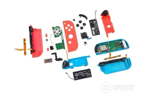 Nintendo Switch rozebrane na części - wysoka ocena iFixIt