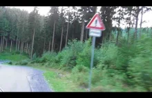 Niebezpieczna górska droga w Czechach 15 % spadek