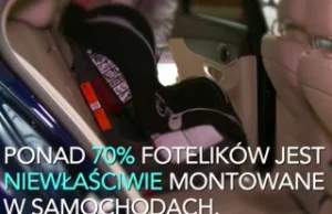 Ponad 70% fotelików samochodowych jest źle zamontowanych