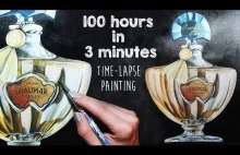 Time-lapse: Guerlain Shalimar, akwarele. 100 godzin w 3 minuty!