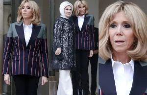 Odmłodzona Brigitte Macron przyjmuje w Paryżu pierwszą damę Turcji (ZDJĘCIA