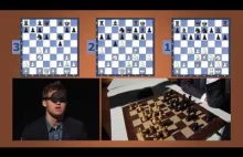 Trzy partie szachów grane jednocześnie na ślepo.