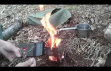 Samotny Wilk - test kuchenki składanej z płomieniem