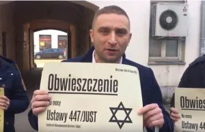 Bąkiewicz rozpoczyna kampanię przeciw roszczeniom żydowskim