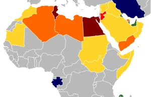 Mapa arabskich protestów