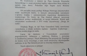 List w sprawie Jaruzelskiego napisany przez abp. Głódzia