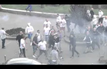 Kibice Legii atakują policjantów w Kijowie